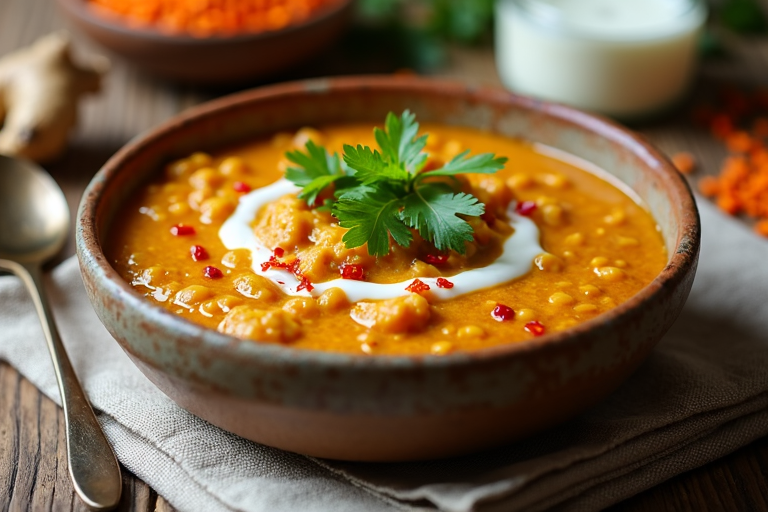 Curry de lentilles corail
